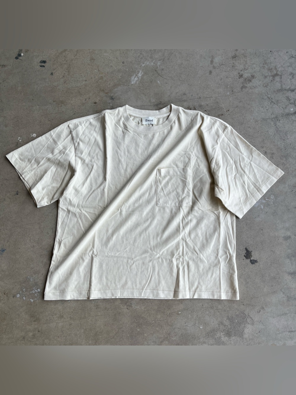 Elwood Cropped Boxy Tee Cream